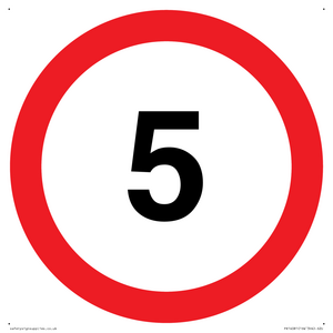 5mph or 5kph road speed sign